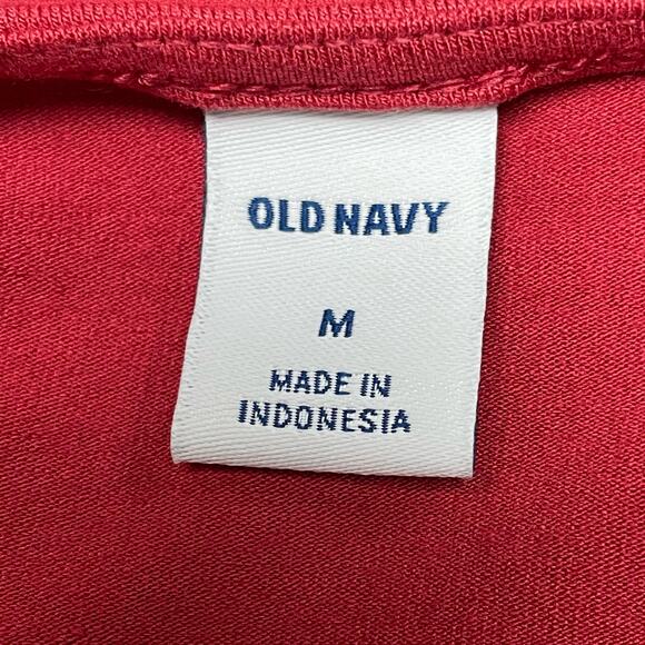Red Short Sleeve Dress with Embroidered V-Neckline by Old Navy Size Medium - Picture 8 of 9
